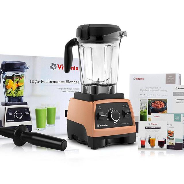 Vitamix 750 Copper Heritage G-Series Blender with 64-Ounce Container + Introduction to High Performance Blending Recipe Cookbook + Getting Started DVD + QuickStart Guide + Low-Profile Tamper
