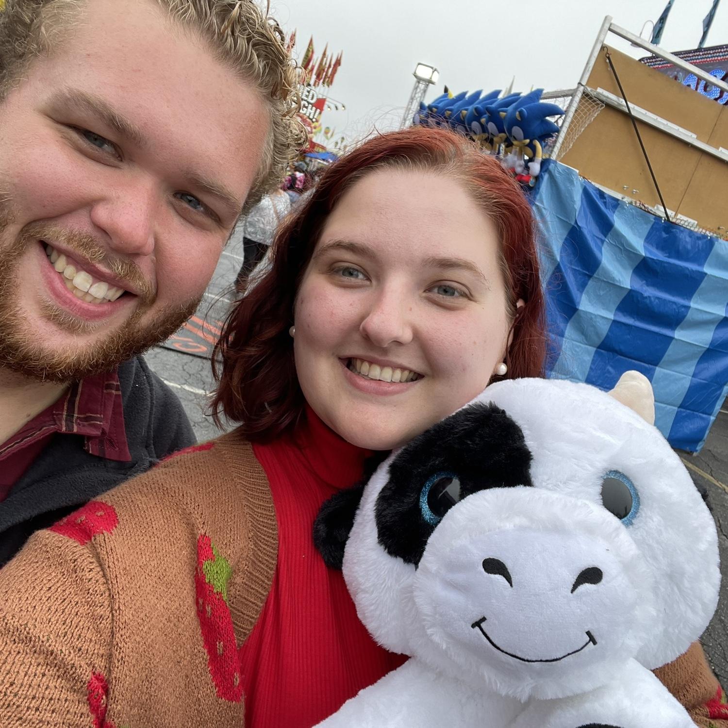 NC State Fair, he won me a cow!