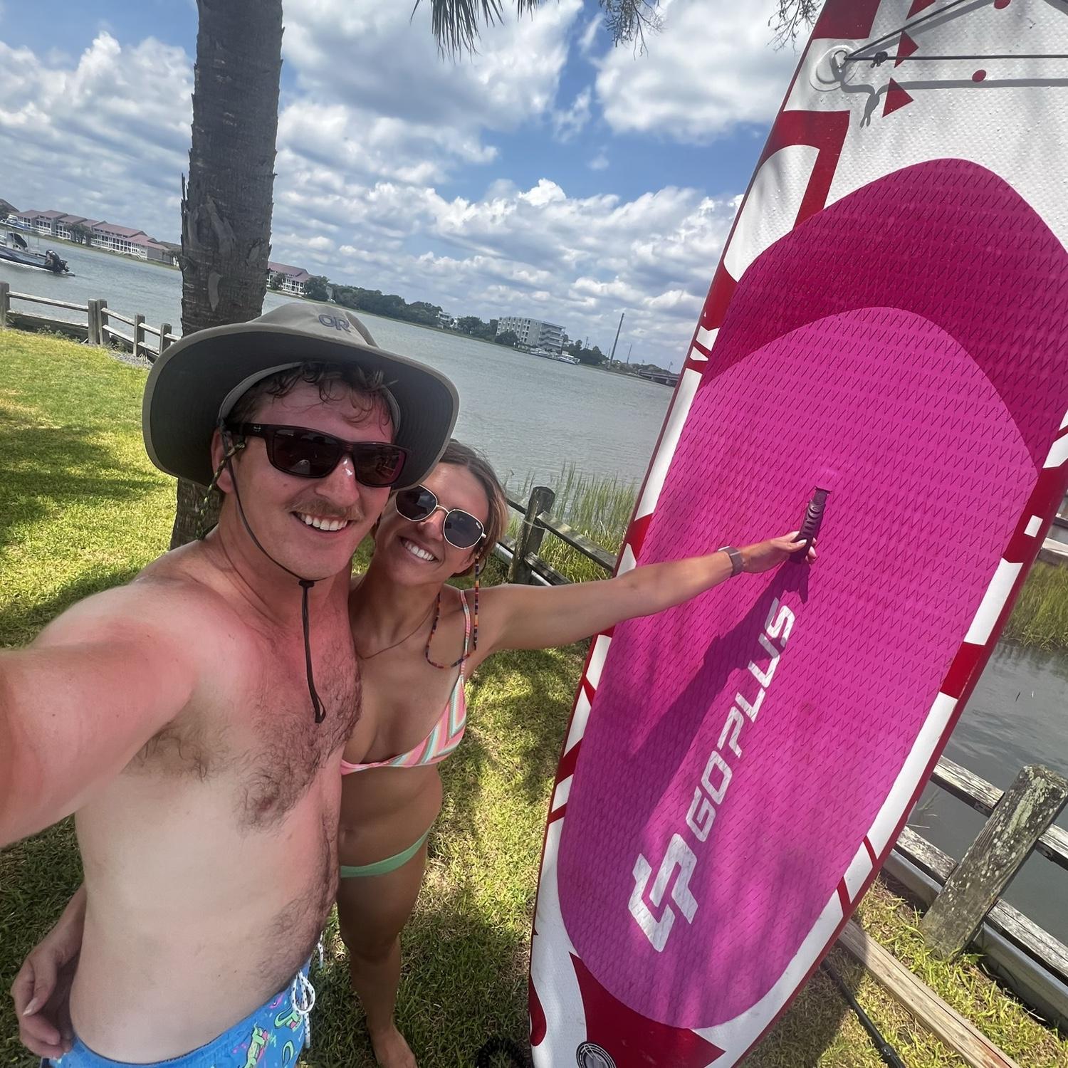 Paddle boarding in Folly Beach!