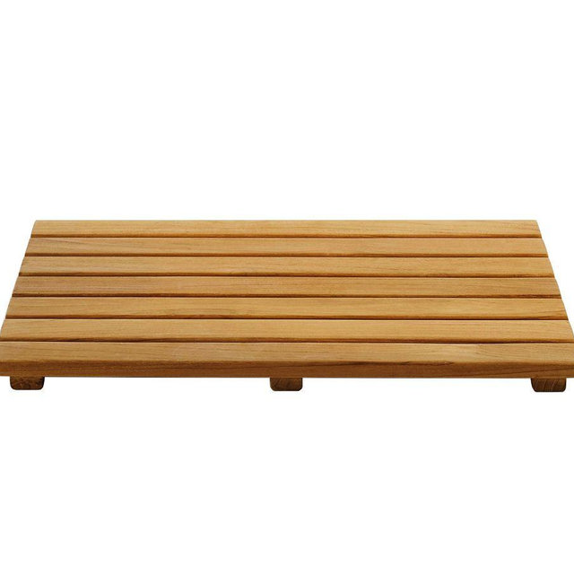 Teo Teak Bath Mat, Wood, 20"L x 14"W