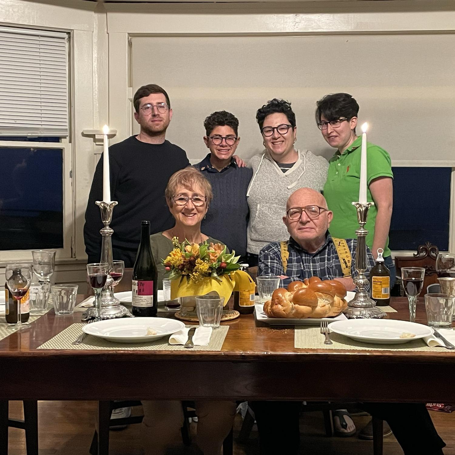Shabbat dinner at the Lewin house