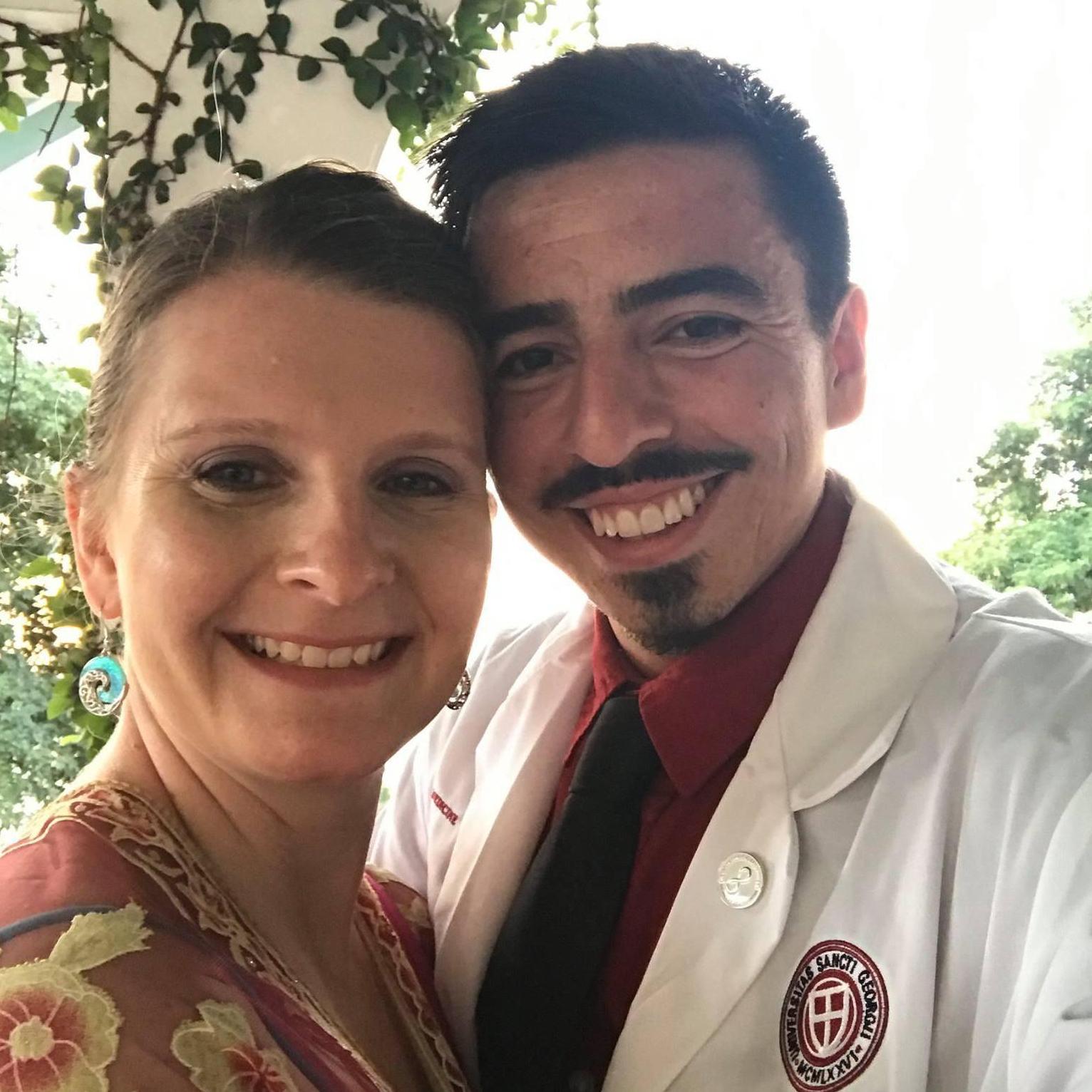 So proud of Sergio; his white coat ceremony
