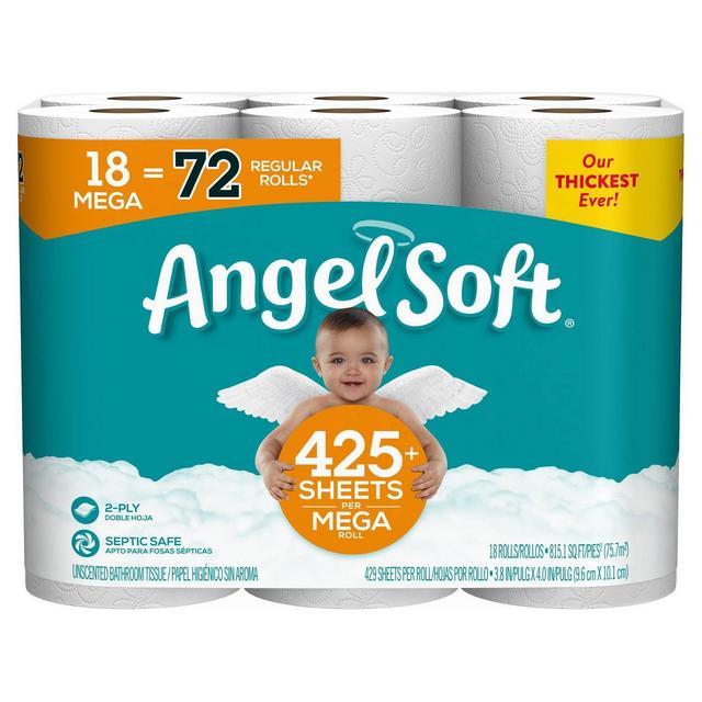 Angel Soft Toilet Paper - 18 Mega Rolls