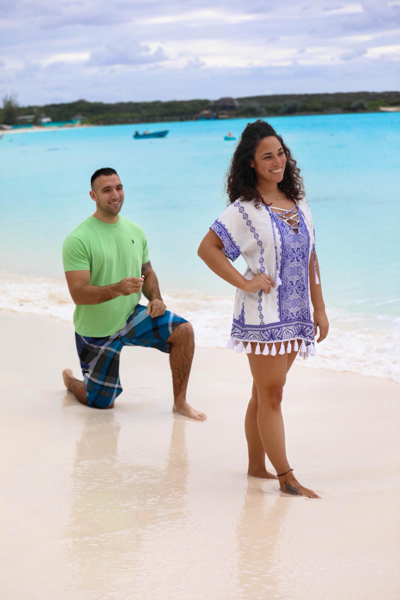 Actual moment he proposed! I had no idea what was happening!