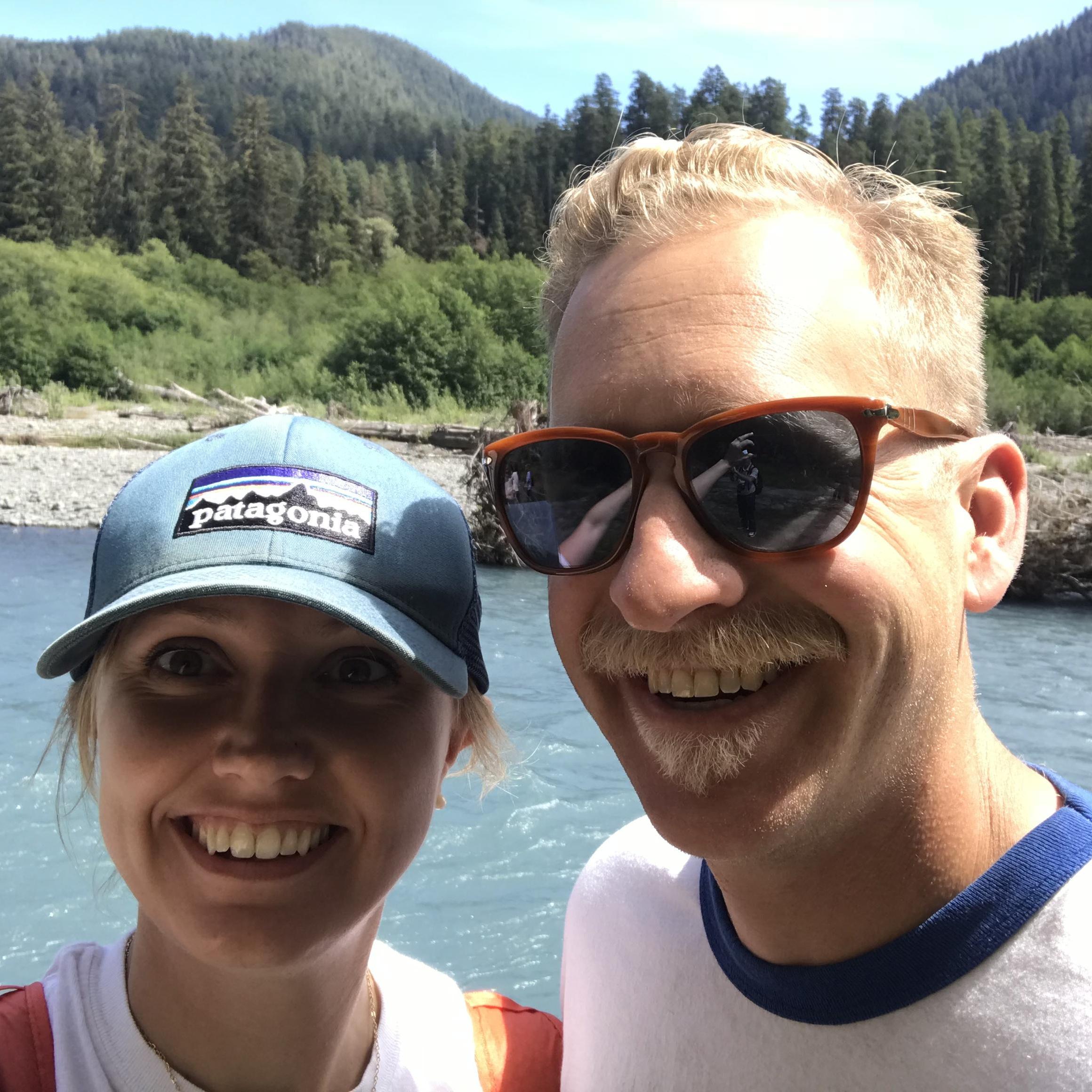 Hiking with Tiff's family in the Olympic Penninsula this summer.