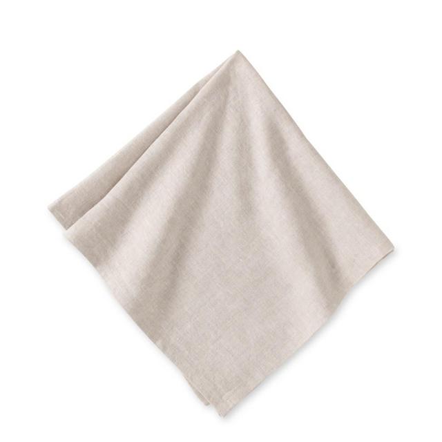 Italian Washed Linen Napkins, Set of 8, Flax