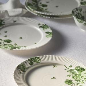 Abi Stoneware, Set of 4, Dinner Plates - Green