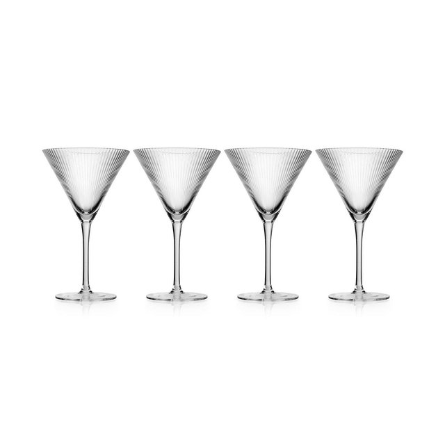 Godinger Sullivan Street Fluted Martini Glasses, Set of 4