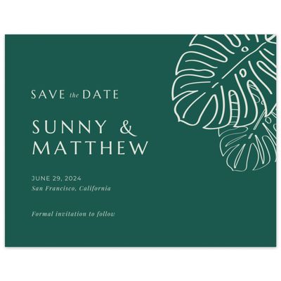Emerald, Green Wedding Digital Save the Date - Morelos Landscape