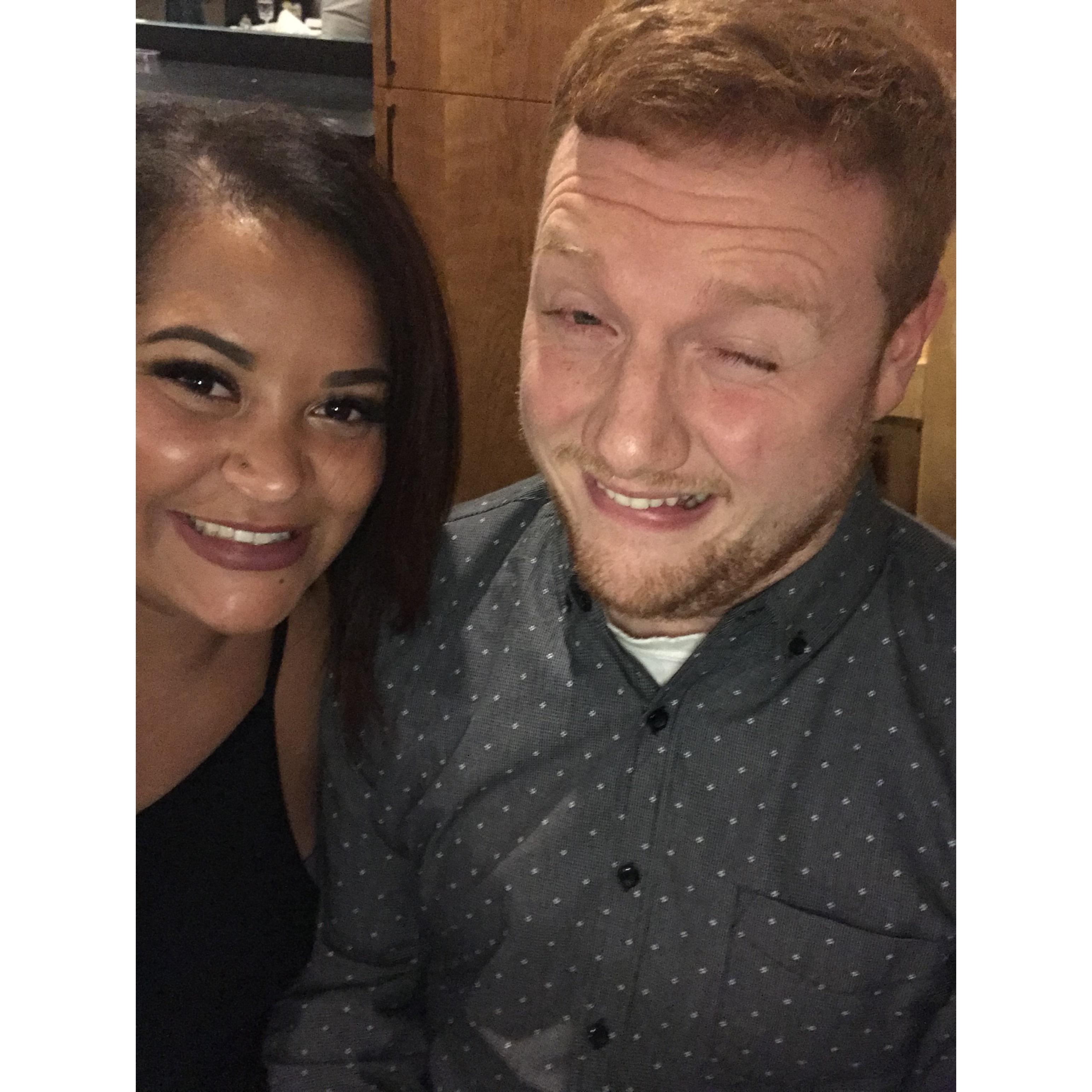 This is normally what I get when I try take a picture with him... again always making me laugh.