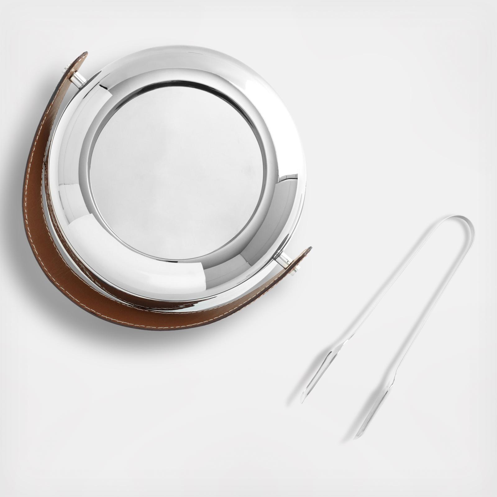 Nambé Tahoe Ice Bucket with Tongs - Thumbnail 3