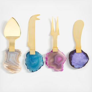 4-Piece Agate Cheese Knives