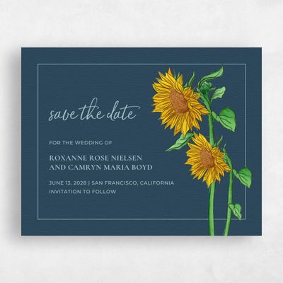 Navy, Blue Wedding Save the Date - Bonnie Bloom