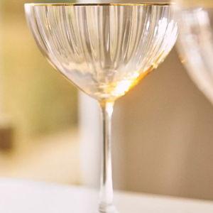 Waterfall Coupe Glasses, Set of 4