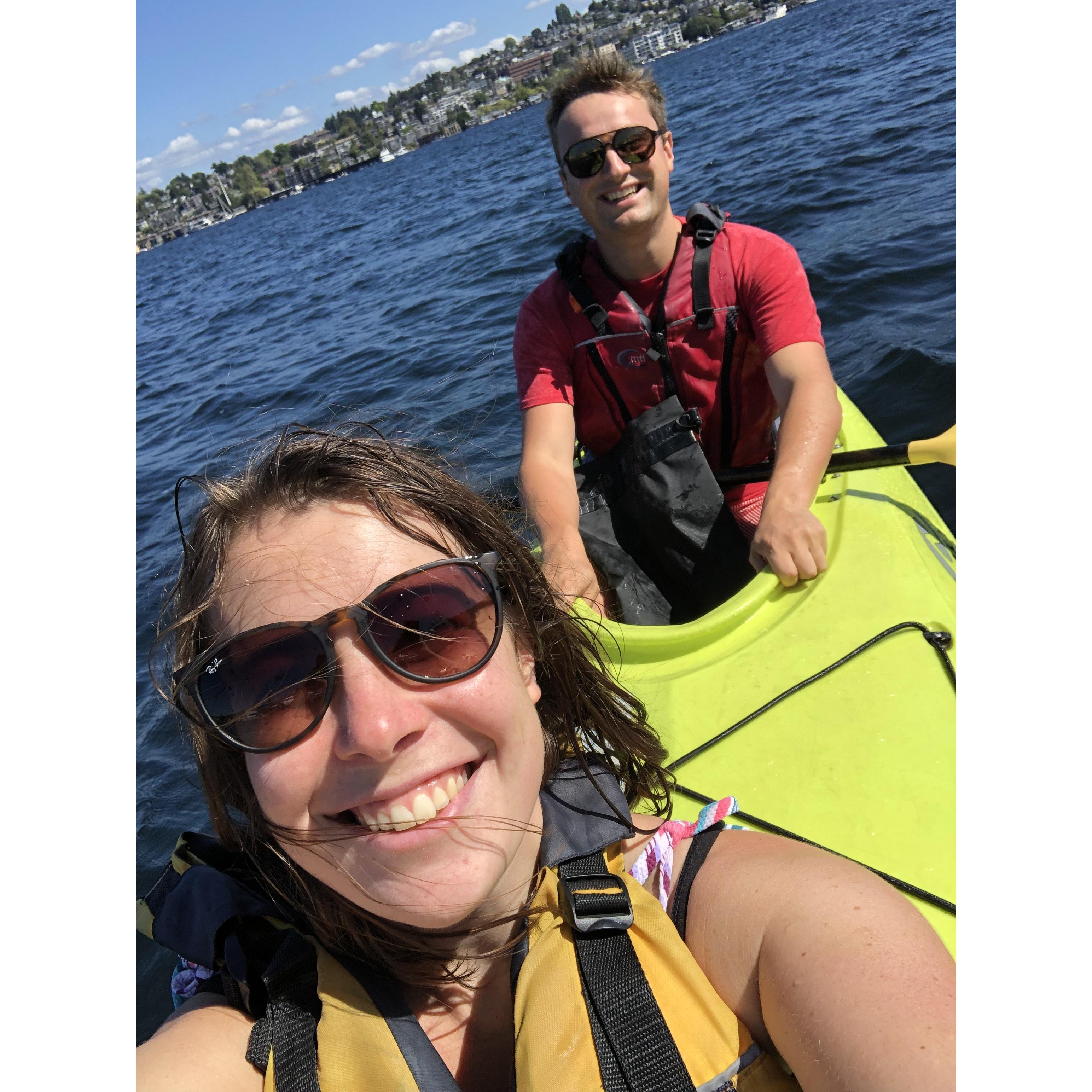 Kayaking on Lake Union