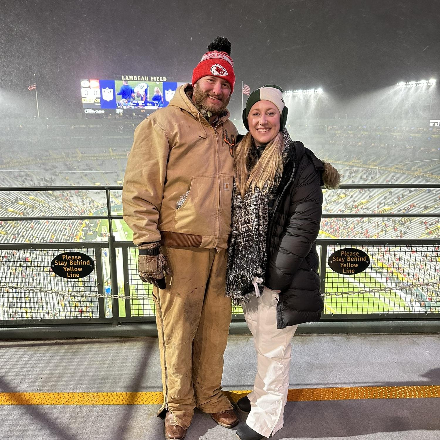 Hayden’s first Lambeau field experience! Packers v. Chiefs (the Packers won 🤪)