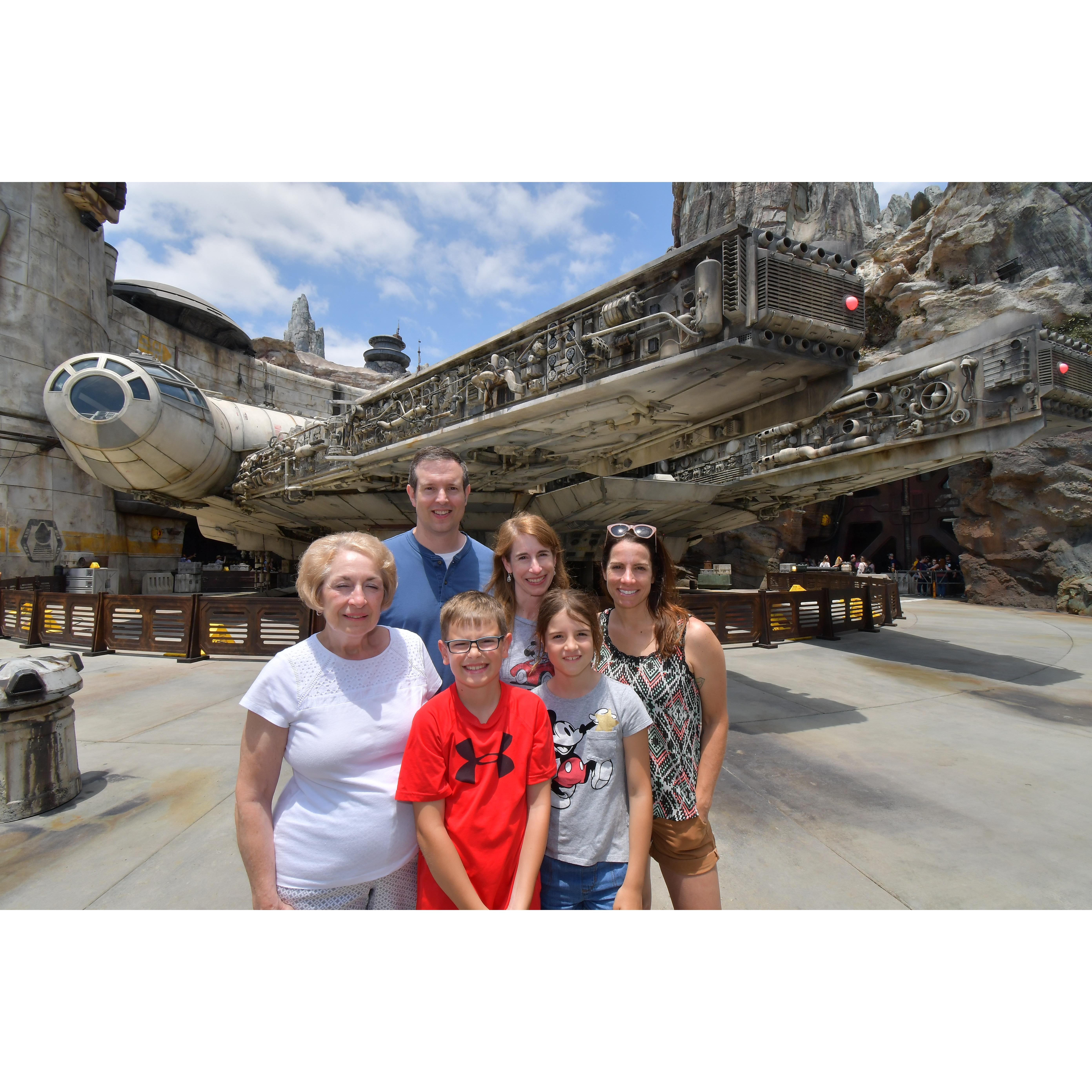 Aimee's family at Disneyland in 2019.