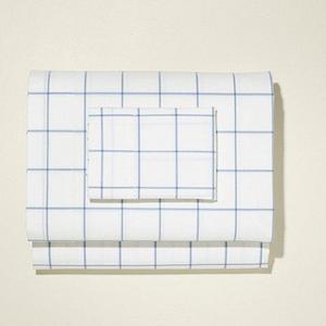 280-Thread-Count Pima Cotton Percale Sheet Set, Windowpane - King