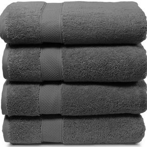 4 Piece Bath Towel Set. 2017(New Collection).Premium Quality Turkish Towels. Super Soft, Plush and Highly Absorbent. Set Includes 4 Pieces of Bath Towels. By Maura (Bath Towel - Set of 4, Space Gray)