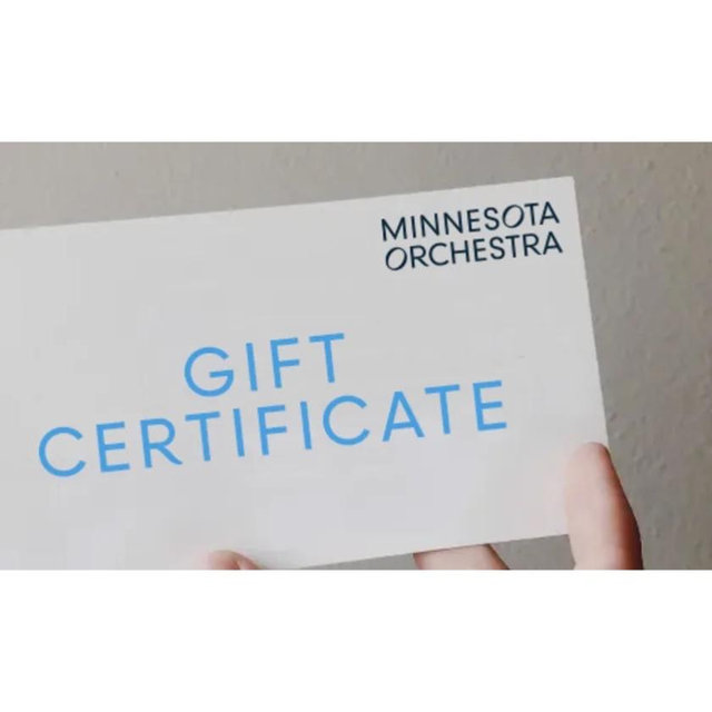 Minnesota Orchestra Gift Certificate (date night)