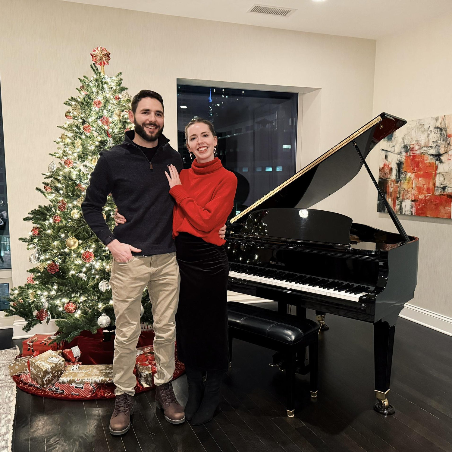 Our first Christmas together in Chicago.