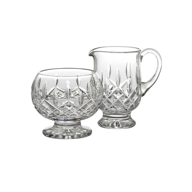 Waterford Lismore Footed Creamer and Sugar Bowl Set