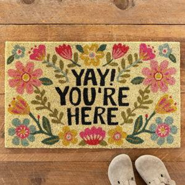 Bungalow Doormat - Cream Yay You're Here