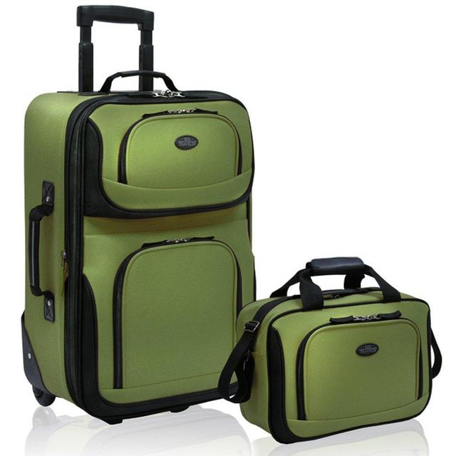 U.S Traveler Rio Two Piece Expandable Carry-on Luggage Set (14-Inch and 21-Inch)
