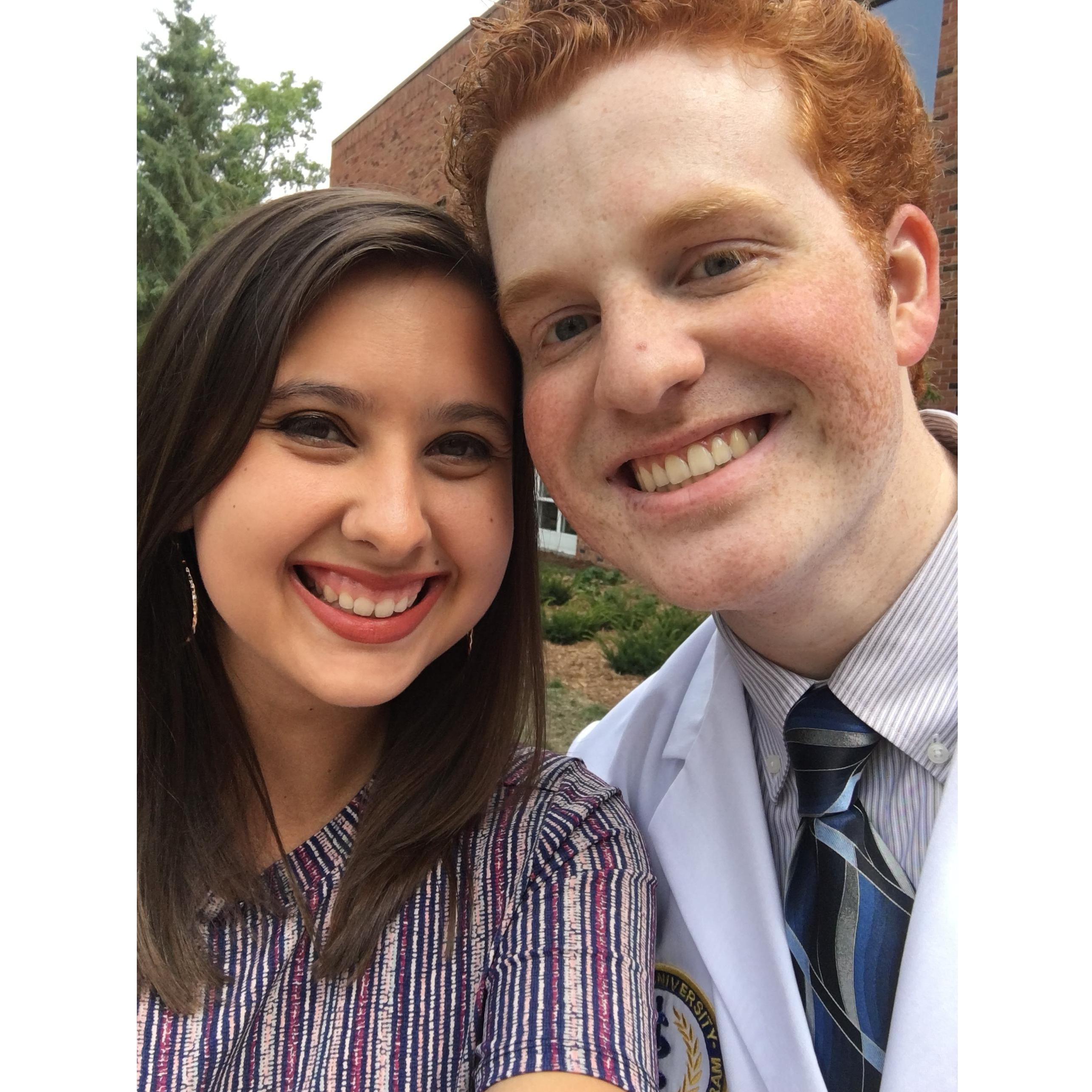 Connor's pinning ceremony for PA school