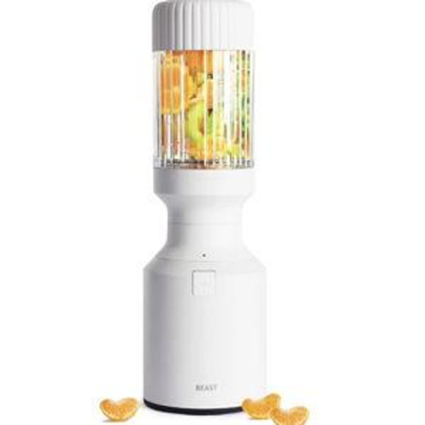 The Beast Mini Blender | Premium Mini Countertop Kitchen Blender | Blend Smoothies and Shakes, Dressings, Sauces, Dips | Straw Cap and Straws Included | 600W (Cloud White)
