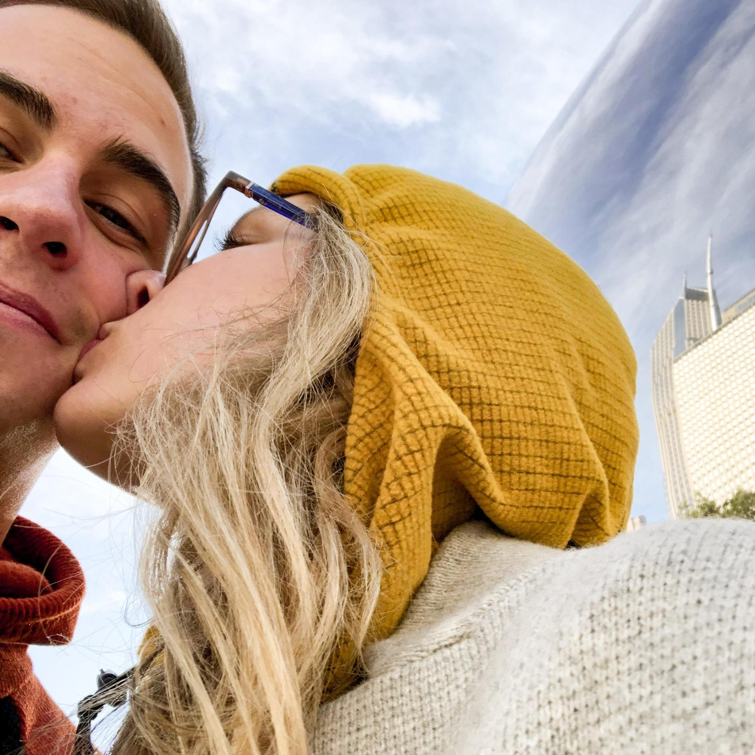 We love to travel and adventure (almost as much as we like to vedge)! This was taken on our trip to Chicago, something Blake surprised me with for my birthday. :)