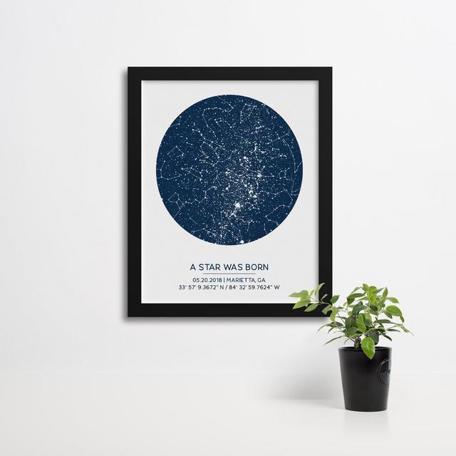 Star Map by Date Poster