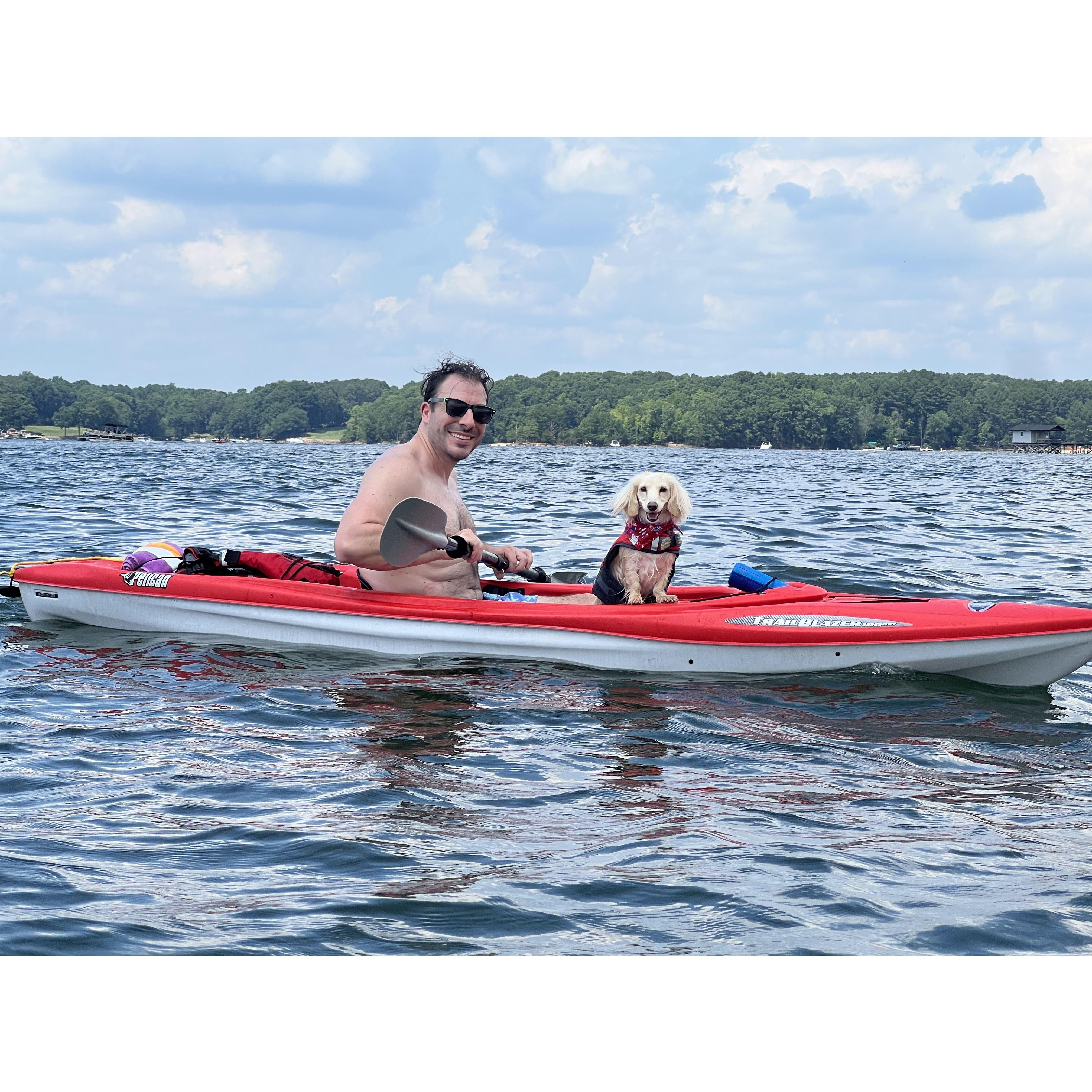 Kayaking on Lake Norman 2022.