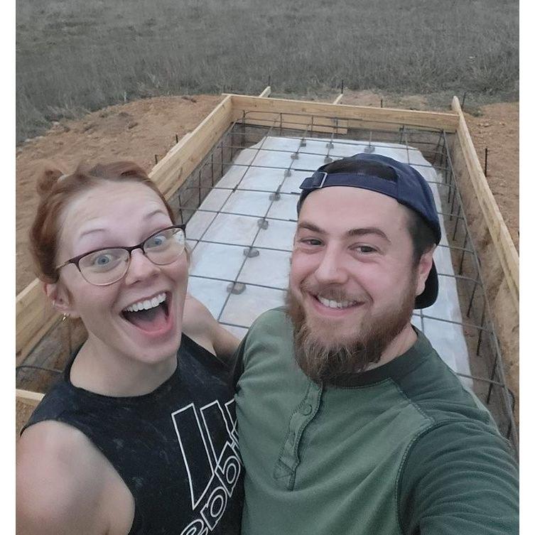 "The beginning of our relationship was spent literally building a solid foundation! We spent several weekends together digging. This is where the love blossomed!"