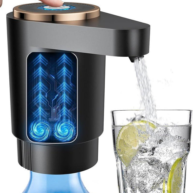 Water Bottle Pump, Portable Electric Water Dispenser Pump for 5 Gallon Bottles - USB Charging, Automatic Switch, Rechargeable Battery for Home Kitchen Room Camping