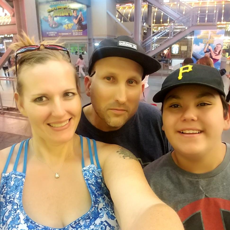 More Vegas action with the boy on Freemont Street.