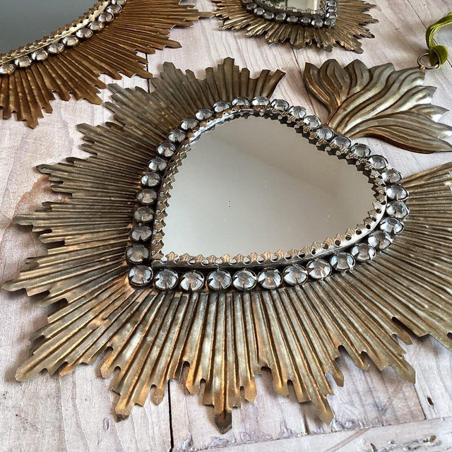 Jeweled Sacred Heart Rays Mirrors