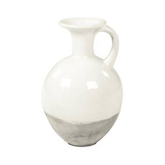 Sharese White 15'' Indoor / Outdoor Ceramic Jar