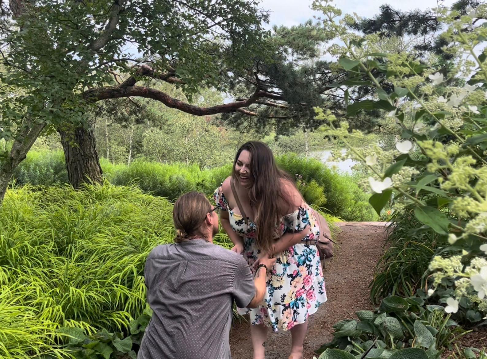 Our engagement! Fun fact: it was SOOOO HUMID