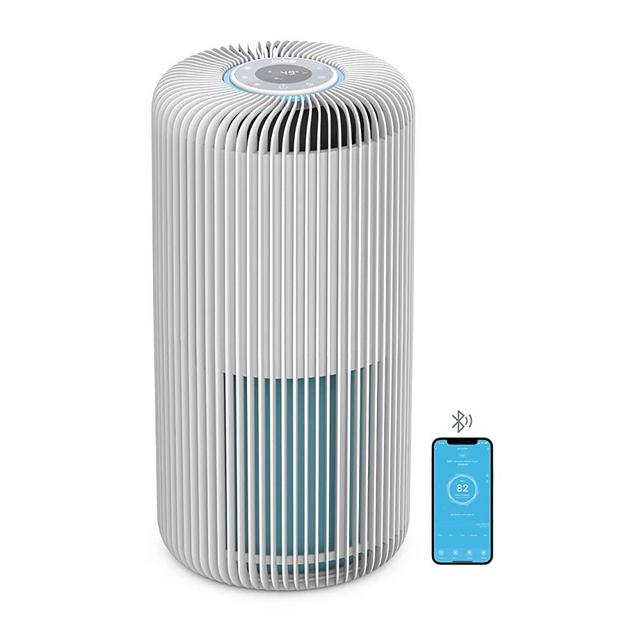 Pure Enrichment® PureZone™ Turbo Smart Air Purifier - 5 Stage Filtration, Smartphone Compatible, Auto Mode & Air Quality Indicator Light - Ideal for Large Rooms to Trap Bacteria, Smoke, Pollen & Dust