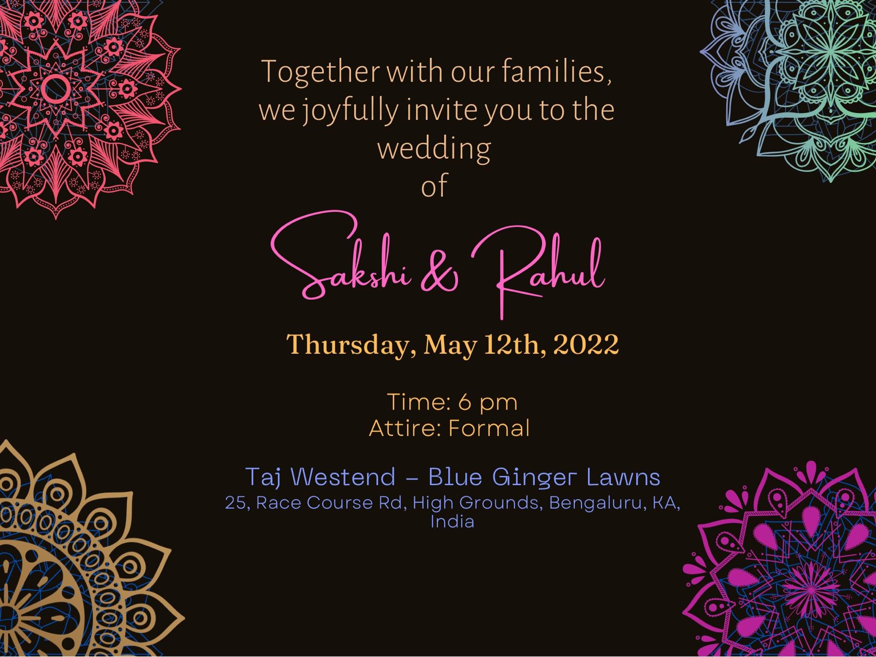 The Wedding Website of Sakshi Sachdev and Rahul De