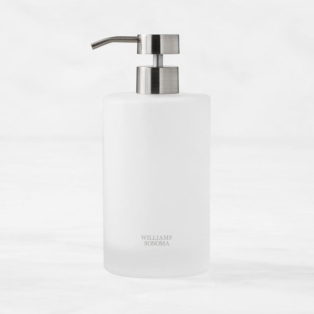 Hold Everything Glass Liquid Soap & Lotion Dispenser, Frosted, Single