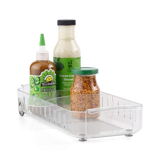 YouCopia RollOut Fridge Caddy, 6" Wide, Clear