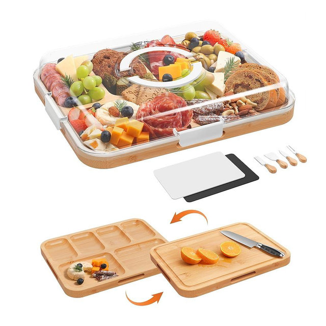 ORIDOM Extra Large Premium Acacia Wood Cutting Board for Kitchen Charcuterie Boards