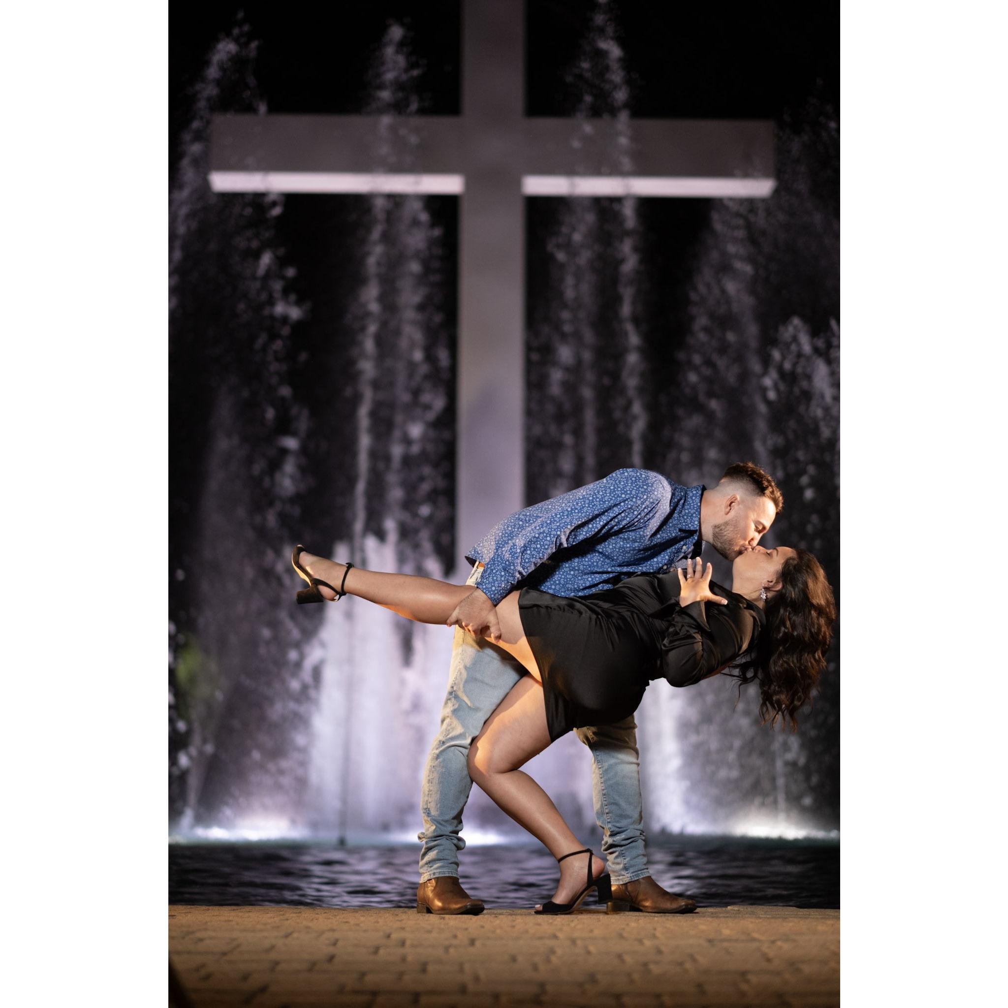 When God writes your love story 💍 He tilted me back, kissed me, and in that moment, I felt the peace of God’s perfect timing.