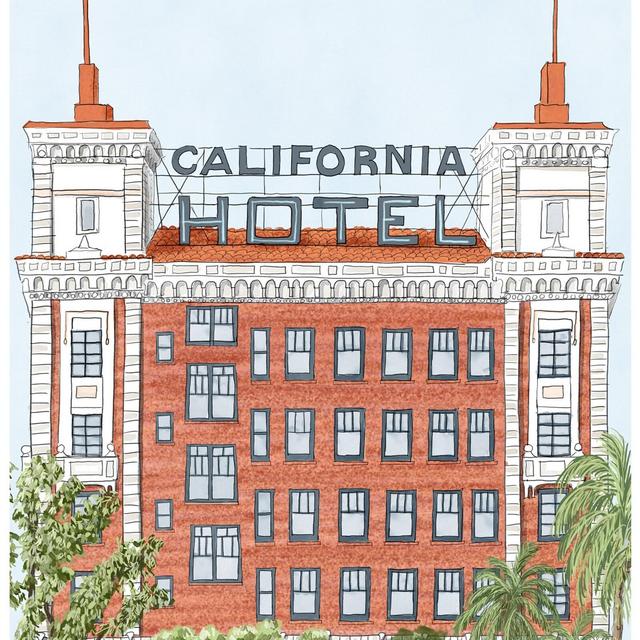 California Hotel, Oakland Historical Landmarks wall art print choose size
