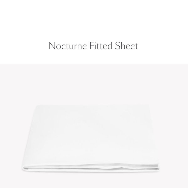 MATOUK Nocturne Fitted Sheet (King) Color White