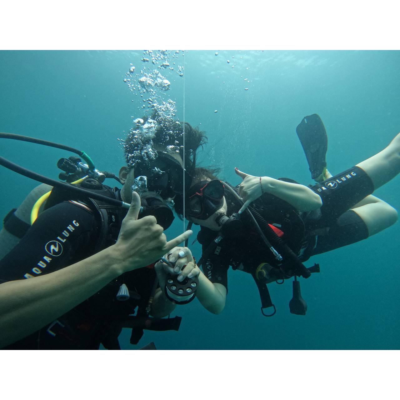 First dive at Gili T island, Indonesia