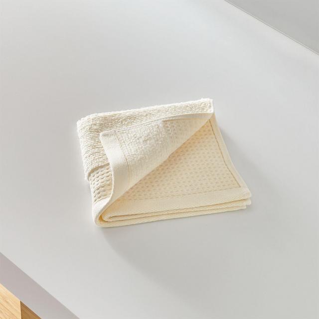 Waffle-Terry Ivory Organic Washcloth