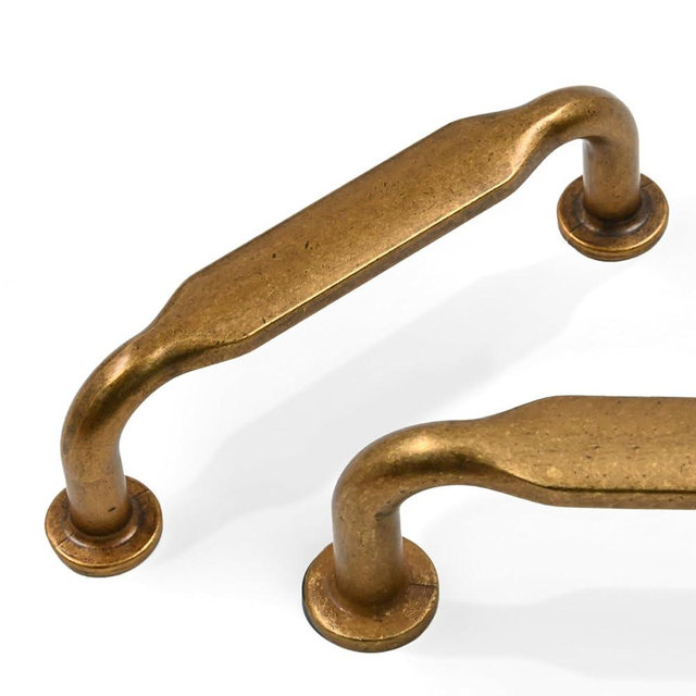 Talentedeco 10 Pack Antique Brass Cabinet Pulls 3 Inch(76mm) Kitchen Cabinet Handles Vintage Retro Cabinet Hardware for Drawer Pulls